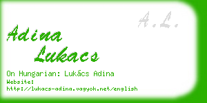 adina lukacs business card